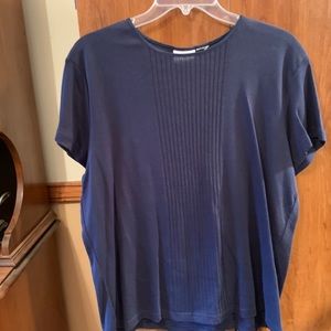 Jaclyn Smith short sleeved fancy navy Womans XL